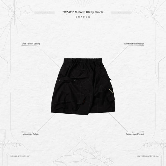 Pre order Goopimade “MZ-O1” M-Form Utility Shorts - Shadow