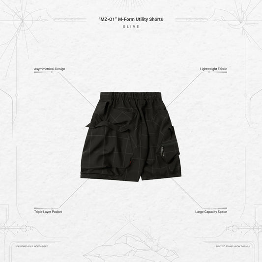 Pre order Goopimade “MZ-O1” M-Form Utility Shorts - Olive