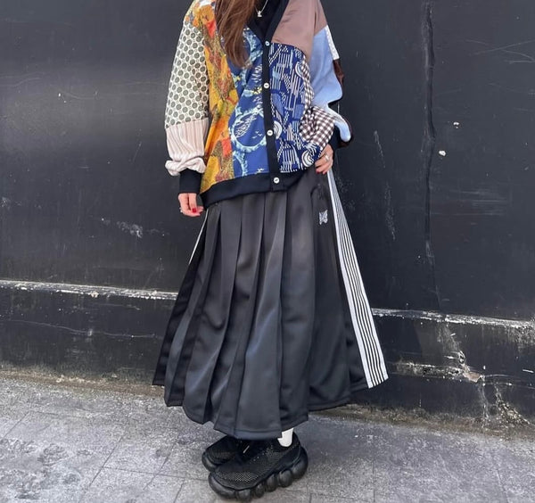 現貨 Needles Pleated Track Skirt - Poly Smooth Charcoal