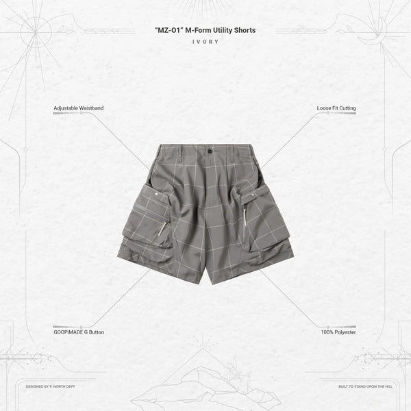 Pre order Goopimade “MZ-O1” M-Form Utility Shorts - Ivory