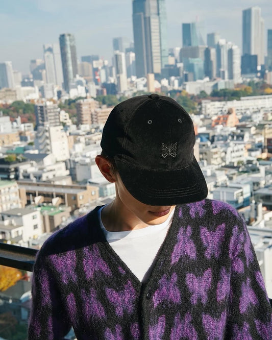 Needles x STUDIOUS Black Velour Cap