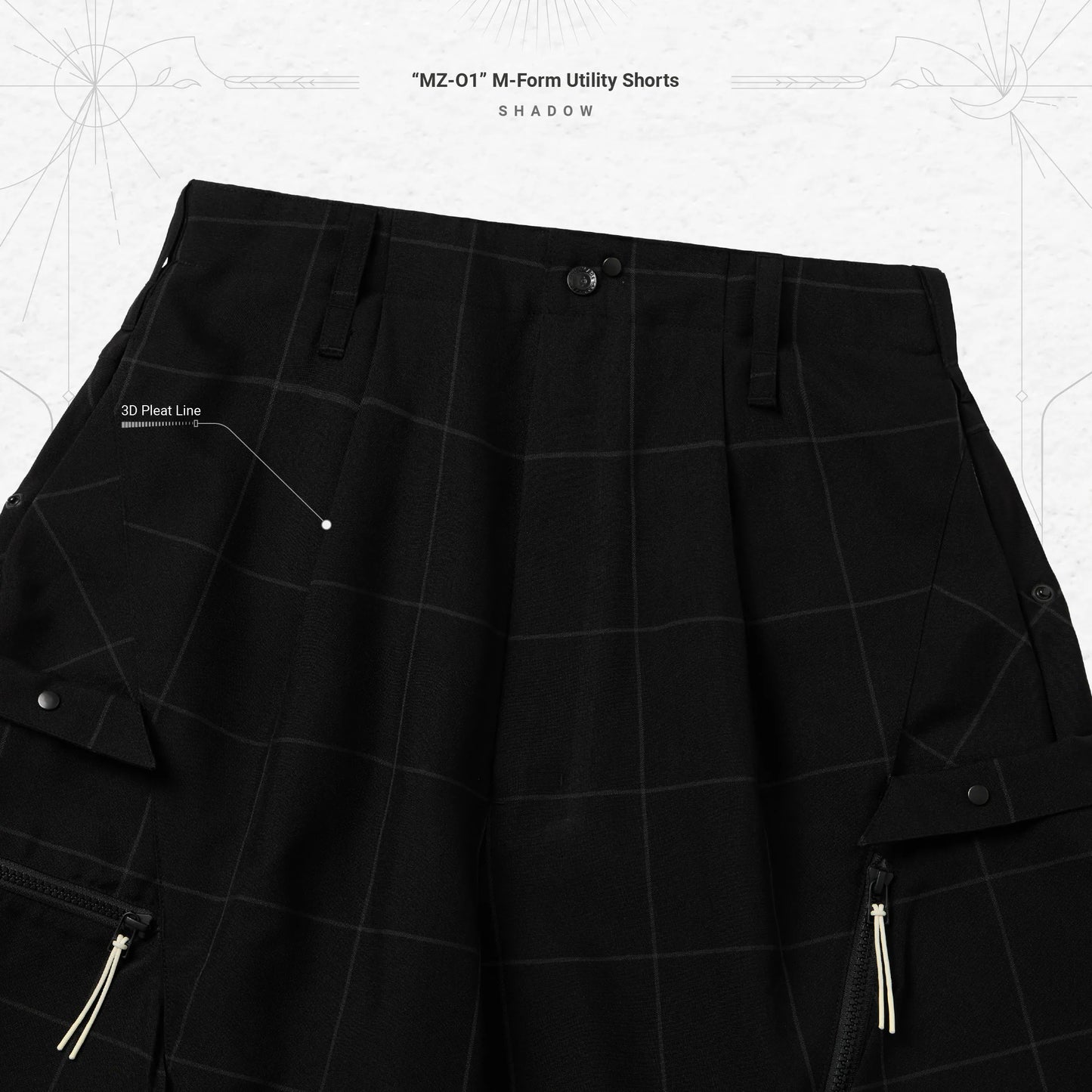 Pre order Goopimade “MZ-O1” M-Form Utility Shorts - Shadow