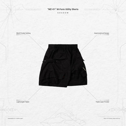 Pre order Goopimade “MZ-O1” M-Form Utility Shorts - Shadow