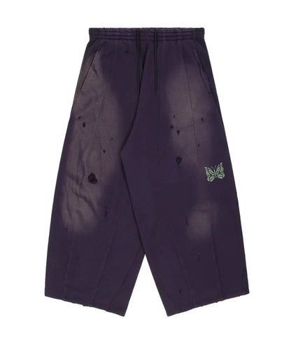 Needles Deconstructed French Terry Sweatpants Destroyed Purple