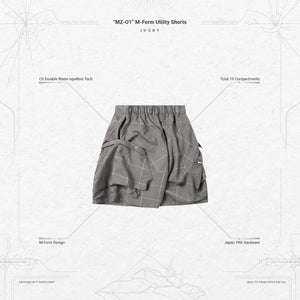 Pre order Goopimade “MZ-O1” M-Form Utility Shorts - Ivory