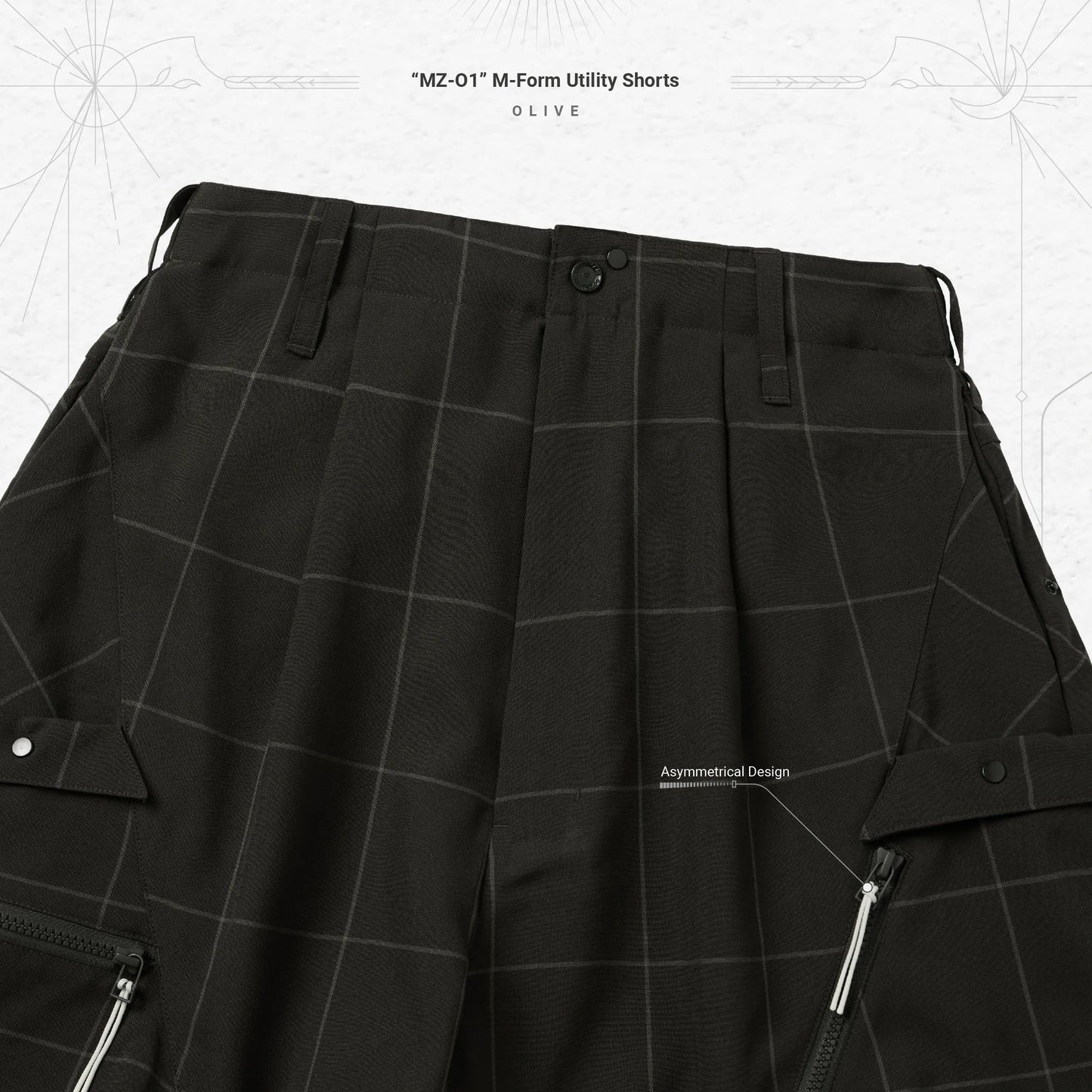 Pre order Goopimade “MZ-O1” M-Form Utility Shorts - Olive