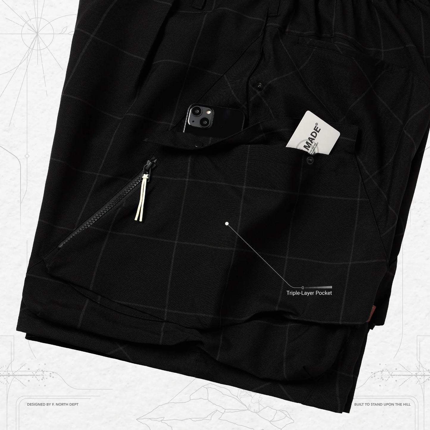 Pre order Goopimade “MZ-O1” M-Form Utility Shorts - Shadow