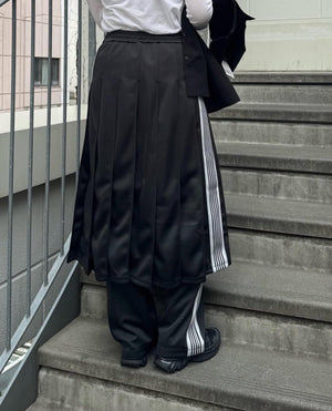 現貨 Needles Pleated Track Skirt - Poly Smooth Charcoal