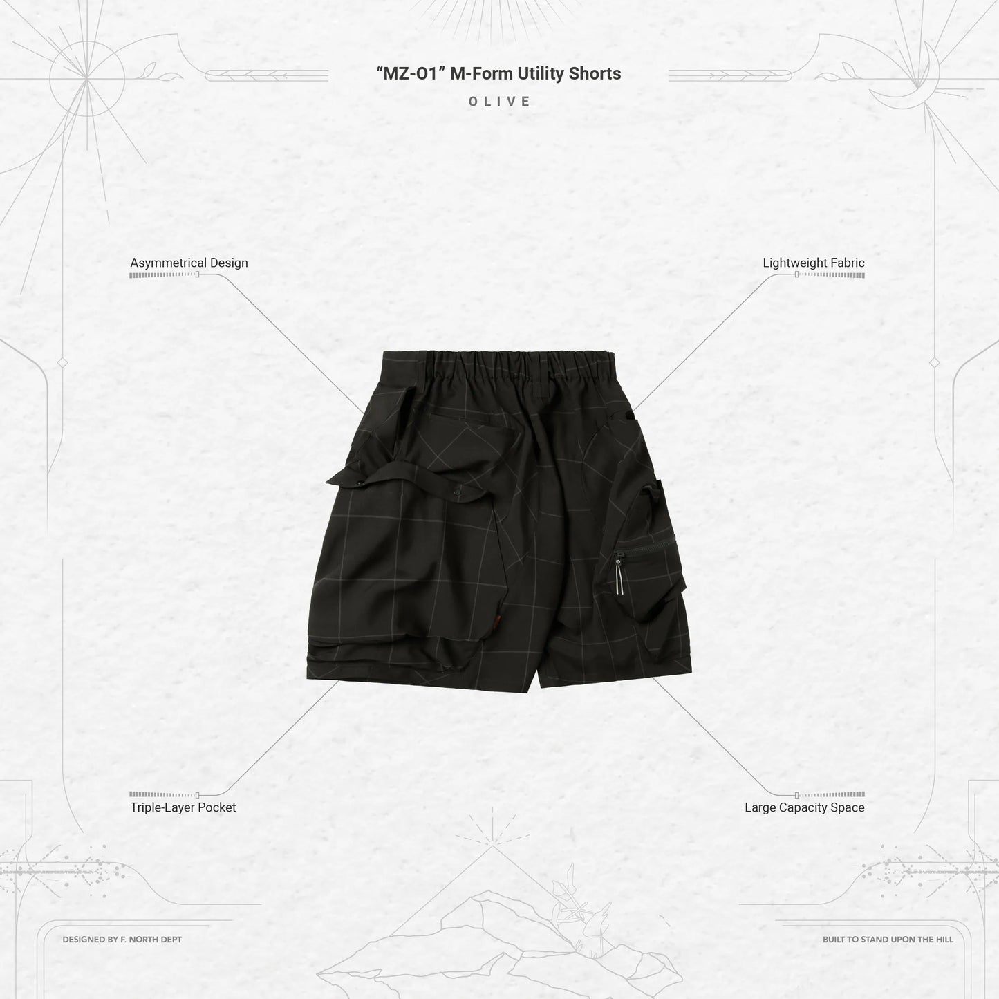 Pre order Goopimade “MZ-O1” M-Form Utility Shorts - Grey