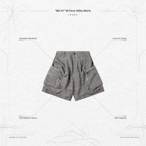 Pre order Goopimade “MZ-O1” M-Form Utility Shorts - Ivory