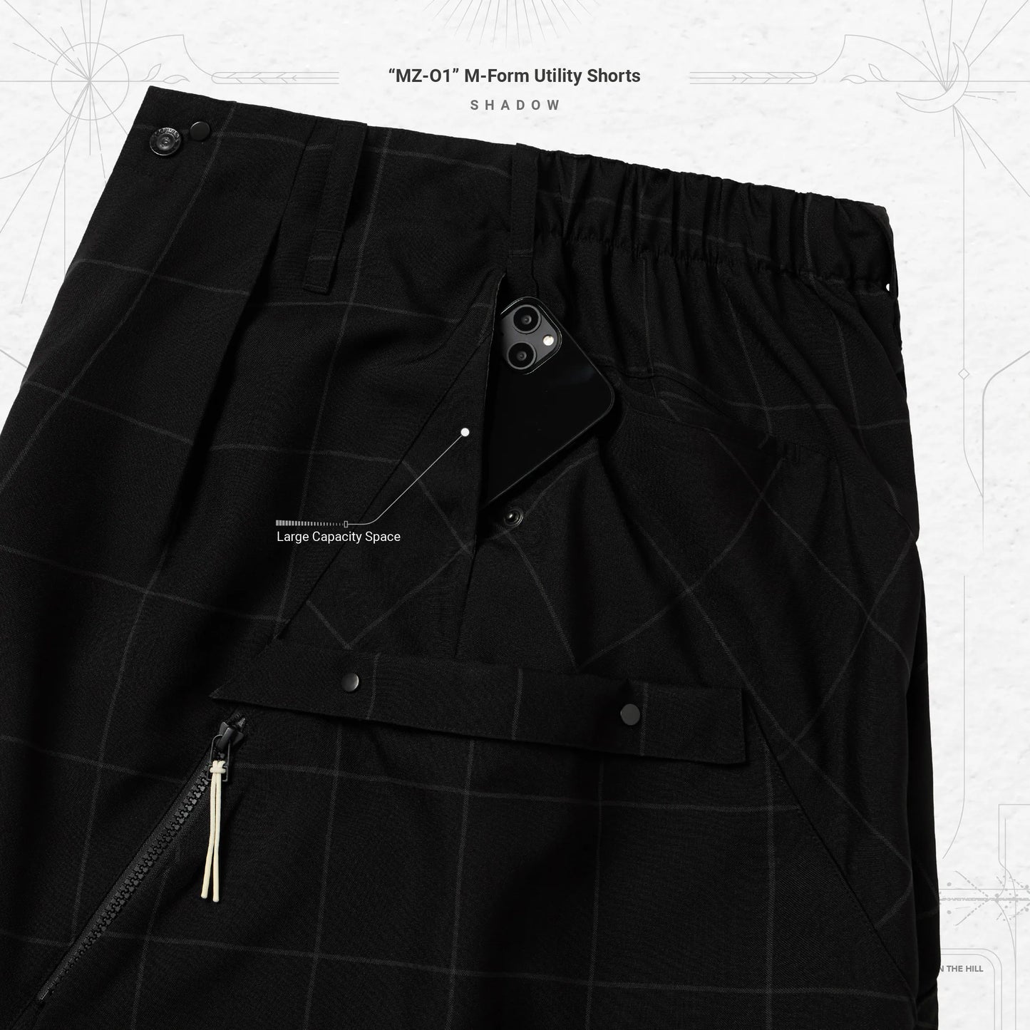 Pre order Goopimade “MZ-O1” M-Form Utility Shorts - Shadow