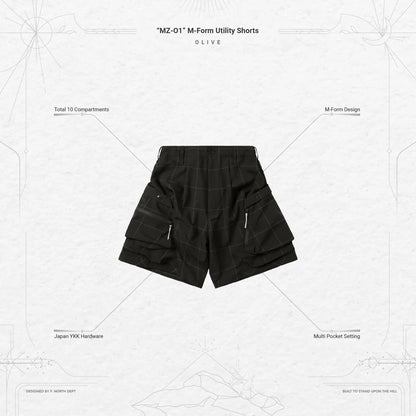 Pre order Goopimade “MZ-O1” M-Form Utility Shorts - Grey