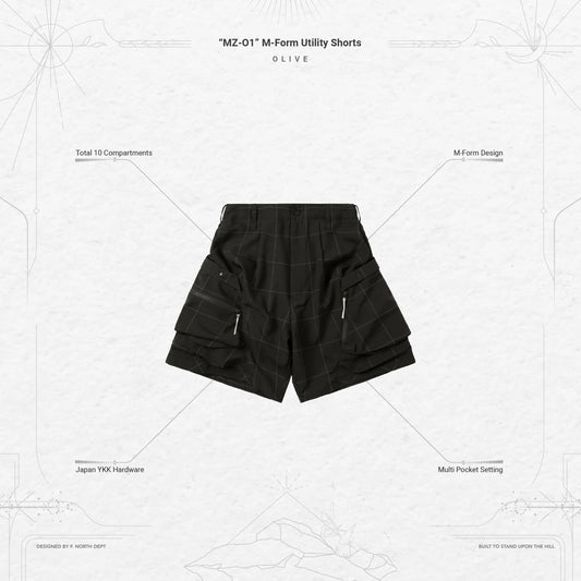 Pre order Goopimade “MZ-O1” M-Form Utility Shorts - Grey