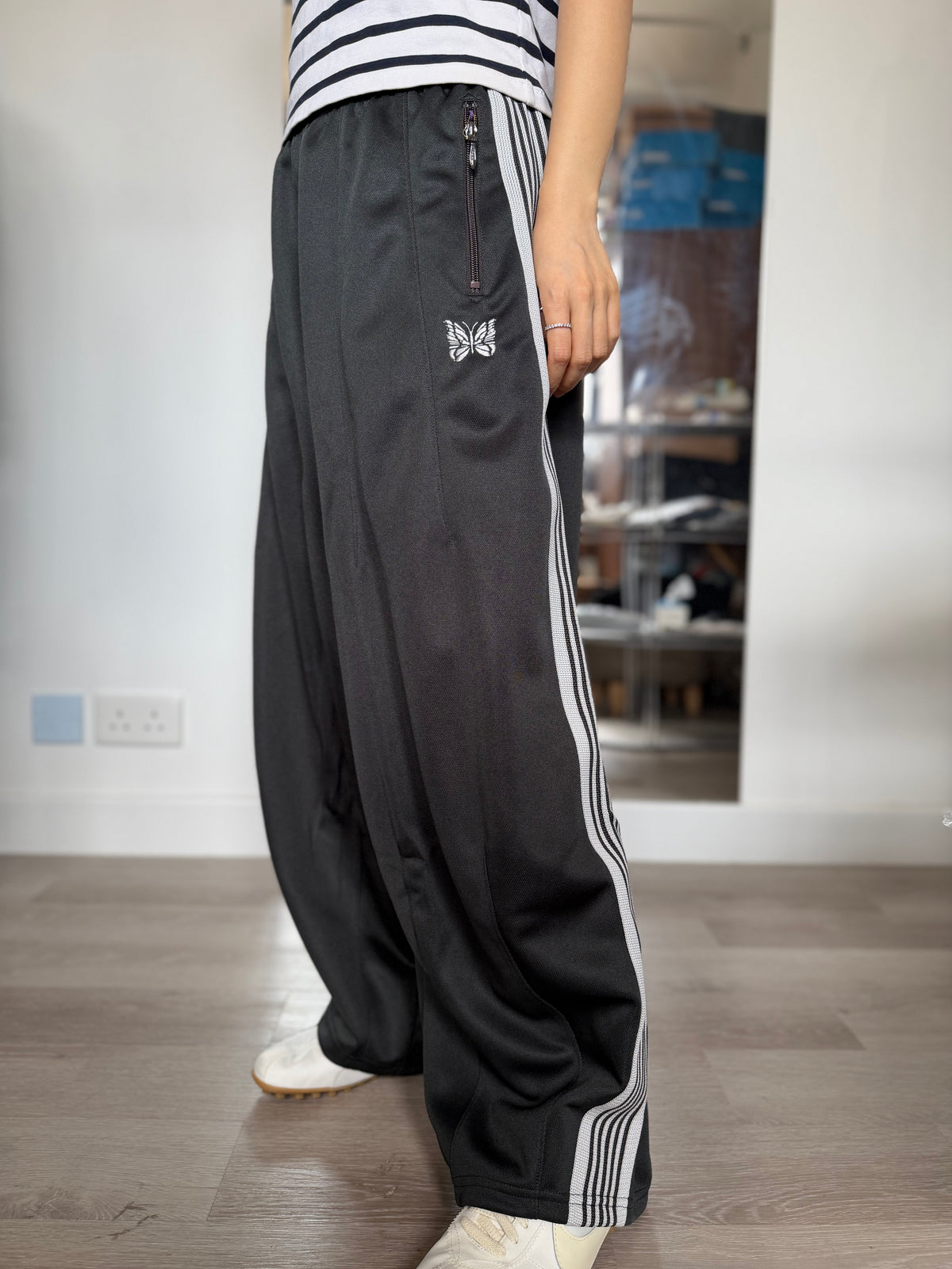 現貨 Needles H.D. Track Pant - Poly Smooth Charcoal