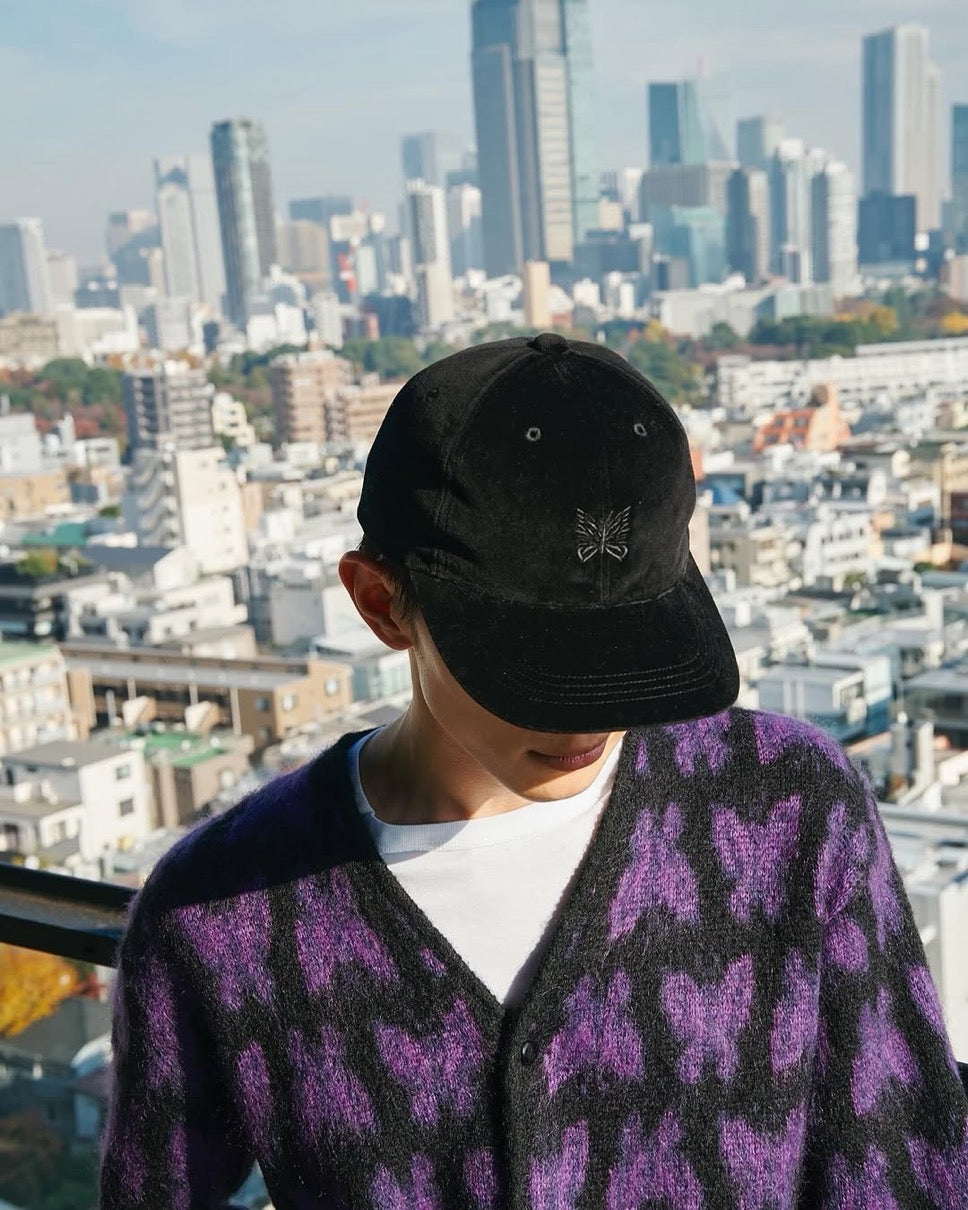 Needles x STUDIOUS Black Velour Cap