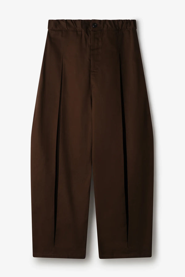 Pre Order - Sage Nation Box Pleat Pants -Brown