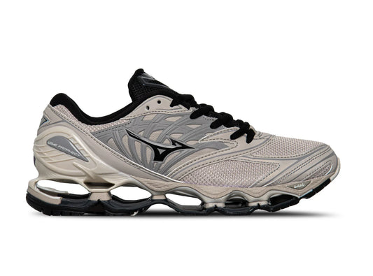 Mizuno Unisex Wave Prophecy LS Silver Cloud / Black / Opal Gray