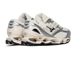 Mizuno Unisex Wave Prophecy LS Pristine / Black / Silver