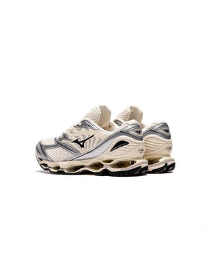 Mizuno Unisex Wave Prophecy LS Pristine / Black / Silver