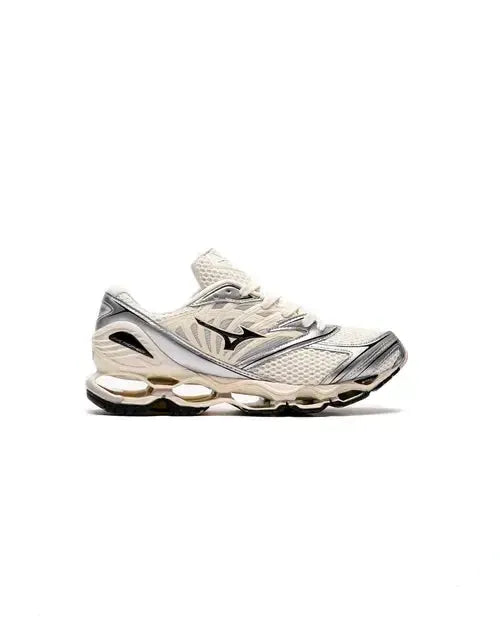 Mizuno Unisex Wave Prophecy LS Pristine / Black / Silver